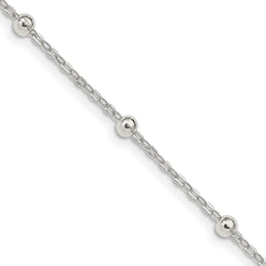Sterling Silver 1.3mm Fancy Beaded Chain - 2