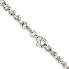 Sterling Silver 4.5mm Half round Wire Open Curb Chain - 2