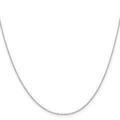 Sterling Silver 1mm Rhodium-plated Cable Chain - 3