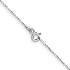 Sterling Silver 1mm Rhodium-plated Cable Chain - 3
