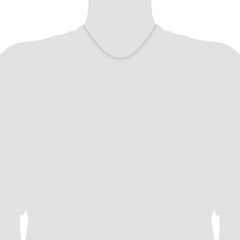 Sterling Silver 1mm Rhodium-plated Cable Chain