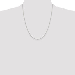 Sterling Silver 1mm 8 Sided D/C Cable Chain w/4in ext.