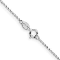 Sterling Silver Rhodium-plated 1mm 8 Sided Diamond-cut Cable Chain - 3