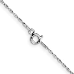 Sterling Silver Rhodium-plated 1.25mm Loose Rope Chain - 4