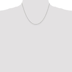 Sterling Silver 1mm Diamond-cut Long Link Cable Chain - 4