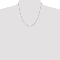 Sterling Silver 1mm Diamond-cut Long Link Cable Chain
