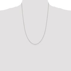 Sterling Silver 1mm Diamond-cut Long Link Cable Chain - 5