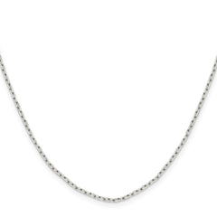 Sterling Silver 1.65mm Diamond-cut Long Link Cable Chain