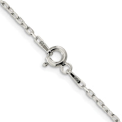 Sterling Silver Rhodium-plated 1.65mm Diamond-cut Long Link Cable Chain