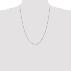 Sterling Silver Rhodium-plated 1.65mm Diamond-cut Long Link Cable Chain - 2