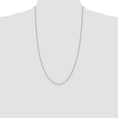 Sterling Silver Rhodium-plated 1.65mm Diamond-cut Long Link Cable Chain - 7