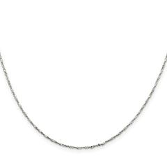 Sterling Silver 1.2mm Twisted Serpentine Chain - 5