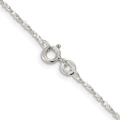 Sterling Silver 1.2mm Twisted Serpentine Chain - 5