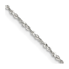 Sterling Silver 1.2mm Twisted Serpentine Chain - 5