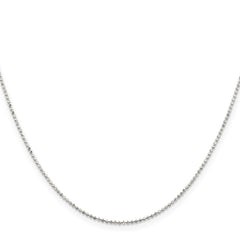 Sterling Silver 1.05mm Square Fancy Beaded Chain - 5