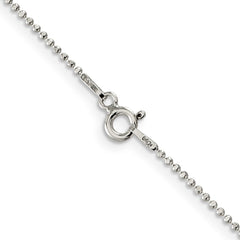 Sterling Silver 1.05mm Square Fancy Beaded Chain - 5
