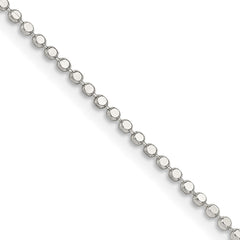Sterling Silver 1.15mm Square Fancy Beaded Chain - 5