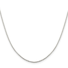 Sterling Silver 1mm Flat Link Cable Chain w/2in ext.