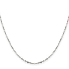 Sterling Silver 1.5mm Flat Open Oval Cable Chain - 2
