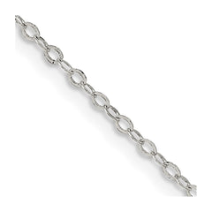Sterling Silver 1.5mm Flat Open Oval Cable Chain - 3