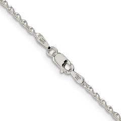 Sterling Silver 1.65mm Twisted Herringbone Chain - 2