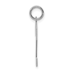 Sterling Silver/Rhodium-plated Polished Number 2 Charm - 3