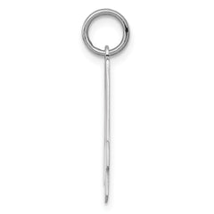 Sterling Silver/Rhodium-plated Polished Number 4 Charm - 2