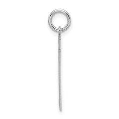 Sterling Silver/Rhodium-plated Satin Number 21 Charm - 3