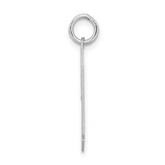 Sterling Silver/Rhodium-plated Satin Number 27 Charm - 2