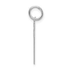Sterling Silver/Rhodium-plated Satin Number 37 Charm - 3