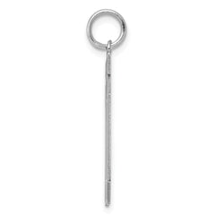 Sterling Silver/Rhodium-plated Satin Number 10 Charm - 3