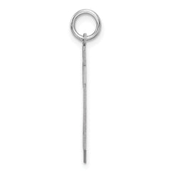 Sterling Silver/Rhodium-plated Satin Number 20 Charm - 4