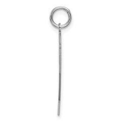 Sterling Silver/Rhodium-plated Satin Number 22 Charm - 4