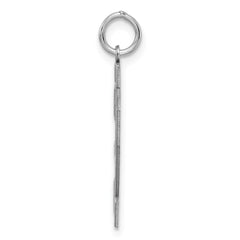 Sterling Silver/Rhodium-plated Satin Number 32 Charm - 4