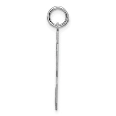 Sterling Silver/Rhodium-plated Satin Number 33 Charm - 2
