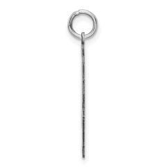 Sterling Silver/Rhodium-plated Satin Number 48 Charm - 4