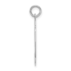 Sterling Silver/Rhodium-plated Satin Number 92 Charm - 4