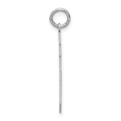 Sterling Silver/Rhodium-plated Satin Number 95 Charm - 3