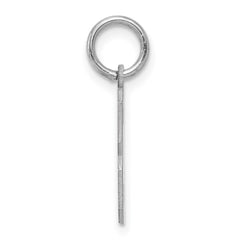 Sterling Silver/Rhodium-plated Satin Number 3 Charm - 4