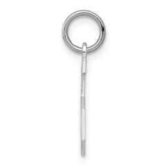 Sterling Silver/Rhodium-plated Satin Number 5 Charm - 3