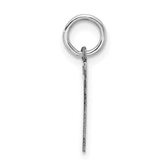Sterling Silver/Rhodium-plated Satin Number 7 Charm - 4