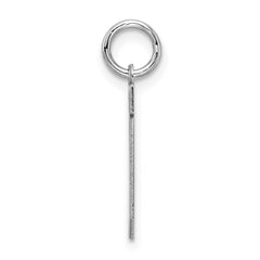 Sterling Silver/Rhodium-plated Satin Number 10 Charm - 4