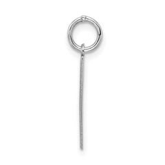Sterling Silver/Rhodium-plated Satin Number 11 Charm - 2