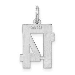 Sterling Silver/Rhodium-plated Satin Number 14 Charm - 4
