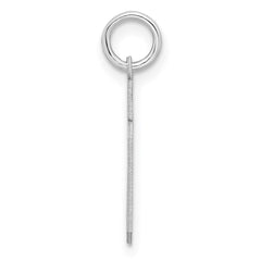 Sterling Silver/Rhodium-plated Satin Number 19 Charm - 4