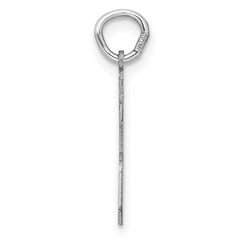 Sterling Silver/Rhodium-plated Satin Number 28 Charm - 4