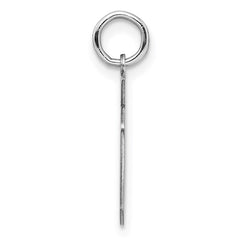 Sterling Silver/Rhodium-plated Satin Number 40 Charm - 4