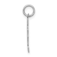 Sterling Silver/Rhodium-plated Satin Number 62 Charm - 4