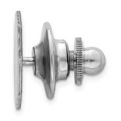 Sterling Silver Rhodium-plated Tie Tac - 4