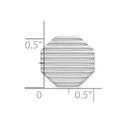 Sterling Silver Rhodium-plated Tie Tac - 4